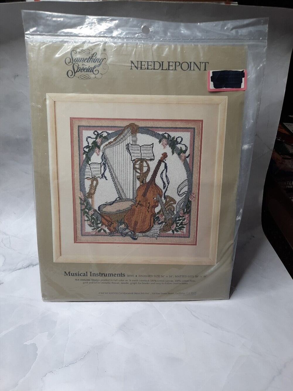 Candamar Something Special Needlepoint Kit Musical Instruments 30581 Vintage